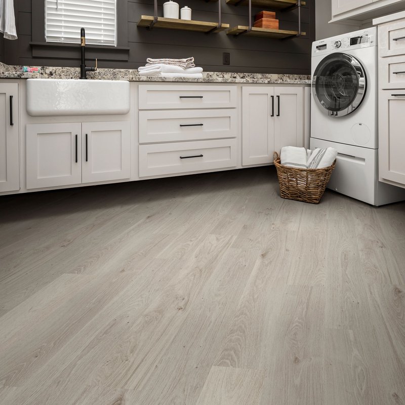 kitchen with hardwood flooring from Carneys Carpet Gallery in Jeffersontown, KY